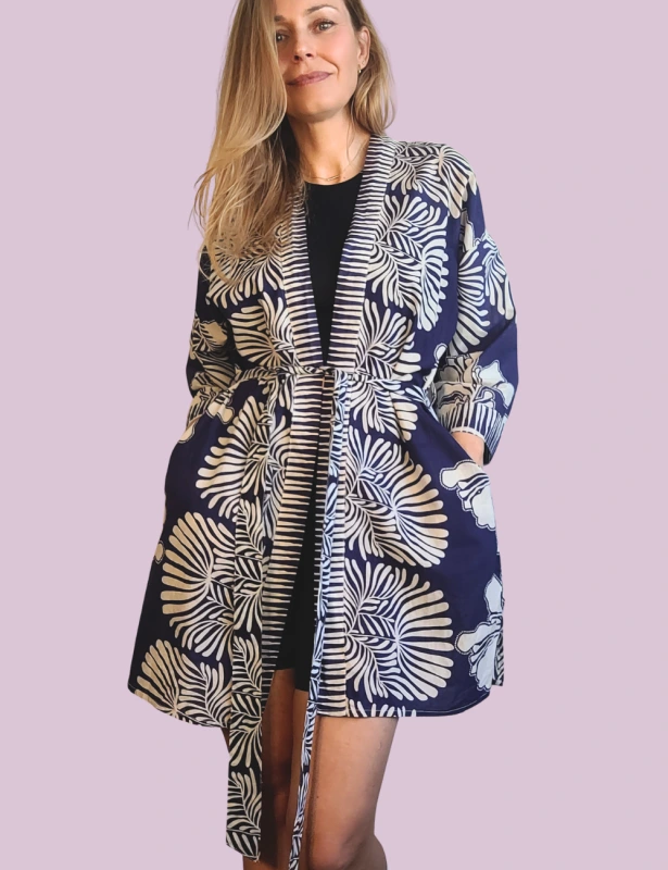 Krátky bavlnený kaftan Aruna 1