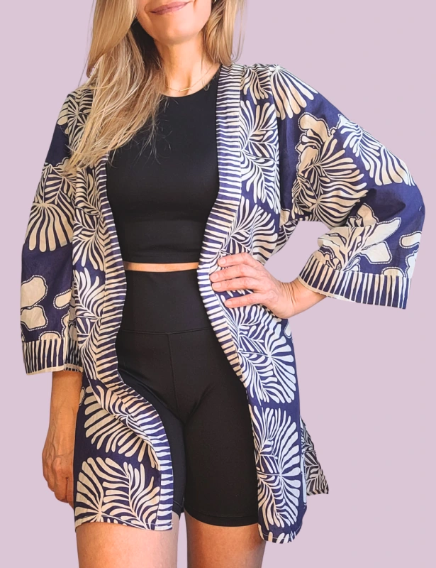 Krátky bavlnený kaftan Aruna 3