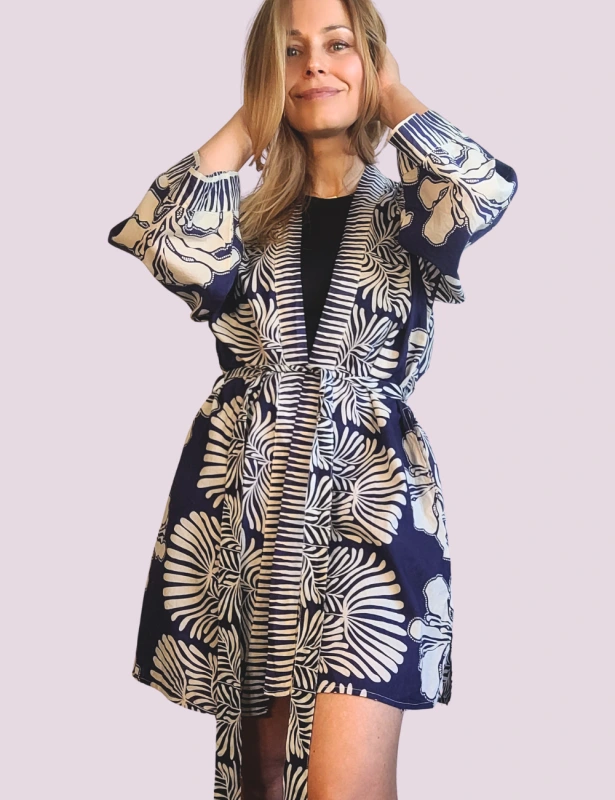 Krátky bavlnený kaftan Aruna 4