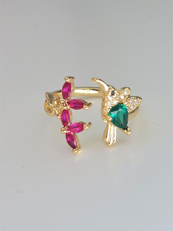 Pozlátený prsteň z kolekcie Eden - Kolibrík